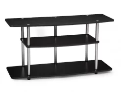 Designs2Go No Tools 3 Tier Wide TV Stand In Black - Convenience Concepts 131031 -Home Haven Deals 27 131031 3