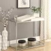 Palm Beach Console Table In White Finish - Convenience Concepts 131399W
