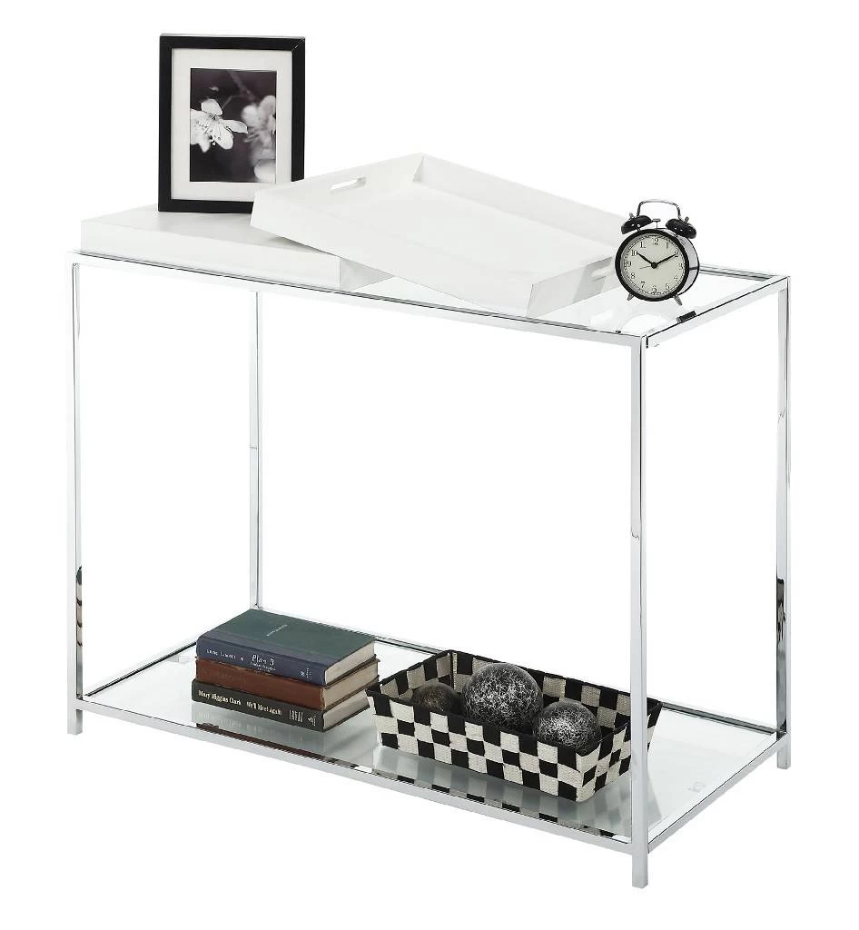 Palm Beach Console Table In White Finish - Convenience Concepts 131399W 3 Palm Beach Console Table In White Finish - Convenience Concepts 131399W - Image 3