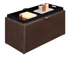 Manhattan Storage Bench W/ 4 Collapsible Ottomans In Espresso Finish - Convenience Concepts 143008 7 Manhattan Storage Bench W/ 4 Collapsible Ottomans In Espresso Finish - Convenience Concepts 143008 -Home Haven Deals 27 143008 3
