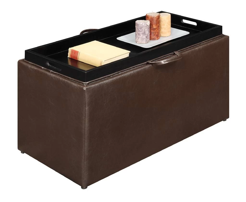 Manhattan Storage Bench W/ 4 Collapsible Ottomans In Espresso Finish - Convenience Concepts 143008 3 Manhattan Storage Bench W/ 4 Collapsible Ottomans In Espresso Finish - Convenience Concepts 143008 - Image 3