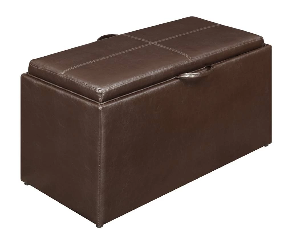 Manhattan Storage Bench W/ 4 Collapsible Ottomans In Espresso Finish - Convenience Concepts 143008 5 Manhattan Storage Bench W/ 4 Collapsible Ottomans In Espresso Finish - Convenience Concepts 143008 - Image 5