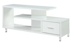 Seal II 1 Drawer 60 Inch TV Stand With Shelves In White - Convenience Concepts 151750W 5 Seal II 1 Drawer 60 Inch TV Stand With Shelves In White - Convenience Concepts 151750W -Home Haven Deals 27 151750w 3