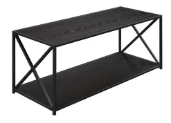 Tucson Coffee Table In Black Finish - Convenience Concepts 161842BL -Home Haven Deals 27 161842bl 3