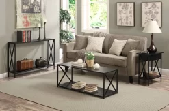 Tucson Coffee Table In Black Finish - Convenience Concepts 161842BL -Home Haven Deals 27 161842bl 5