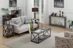 Tucson Wedge End Table In Weathered Gray / Black - Convenience Concepts 161860WGY -Home Haven Deals 27 161860wgy 5