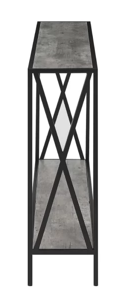 Tucson Console Table With Shelf In Faux Birch/Black - Convenience Concepts 161899C1 -Home Haven Deals 27 161899c1 4