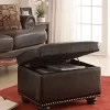 5th Avenue Storage Ottoman In Espresso Finish - Convenience Concepts 163010E