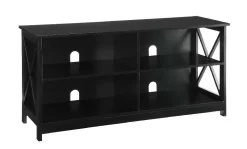 Oxford TV Stand In Black Finish - Convenience Concepts 203055BL -Home Haven Deals 27 203055bl 3