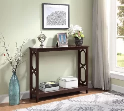 Omega Console Table In Espresso - Convenience Concepts 203230ES