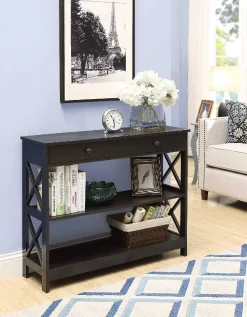 Oxford 1 Drawer Console Table, Espresso - Convenience Concepts 203295ES