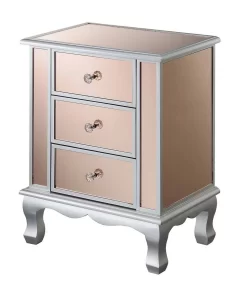 Gold Coast Vineyard Mirrored 3 Drawer End Table - Convenience Concepts 413359CPKSS 15 Gold Coast Vineyard Mirrored 3 Drawer End Table - Convenience Concepts 413359CPKSS -Home Haven Deals 27 413359cpkss 3 1