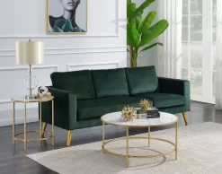 Gold Coast Deluxe Faux Marble Round End Table In White Faux Marble/Gold Frame - Convenience Concepts 413466WMG 8 Gold Coast Deluxe Faux Marble Round End Table In White Faux Marble/Gold Frame - Convenience Concepts 413466WMG -Home Haven Deals 27 413466wmg 4