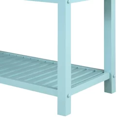 Designs2Go 3 Tier Butcher Block Kitchen Prep Island With Drawer In Blue - Convenience Concepts 802255BBSF -Home Haven Deals 27 802255bbsf 7