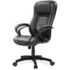 Raynor Pembroke - Black Bonded Leather Seat - Black Bonded Leather Back - High Back - 5-star Base - EUTLE521