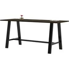 KFI Midtown Solid Wood Top 41"H Table - Espresso Rectangle Top - 84" Table Top Length X 36" Table Top Width - 41" Height - Assembly Required - KFI3684MTLFTE41