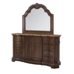 Edington 9 Drawer Dresser With Mirror - Home Meridian 8328-BR-K7