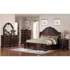 Edington 9 Drawer Dresser With Mirror - Home Meridian 8328-BR-K7 -Home Haven Deals 281 8328 br k7 9