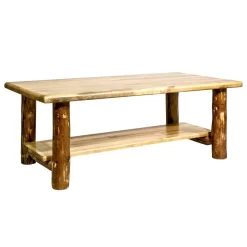 Glacier Country Collection Coffee Table With Shelf - Montana Woodworks MWGCCTN