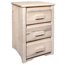 Homestead Collection Nightstand With 3 Drawers - Montana Woodworks MWHCN3D