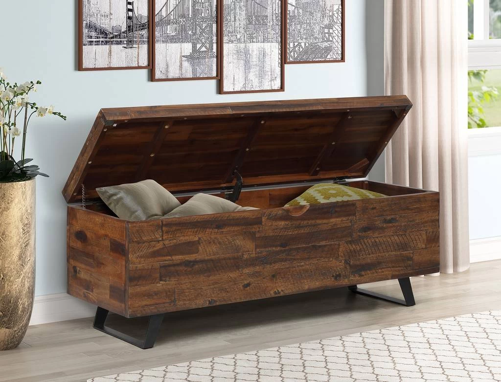 Broadmore 46" Acacia Wood Storage Trunk - Belmont Home 10421TR 8 Broadmore 46" Acacia Wood Storage Trunk - Belmont Home 10421TR - Image 8