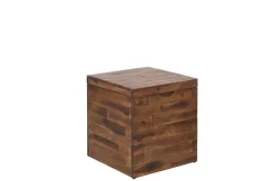 Emilia 17.75" Dark Brown Storage Cube Trunk - Belmont Home 10674TRC
