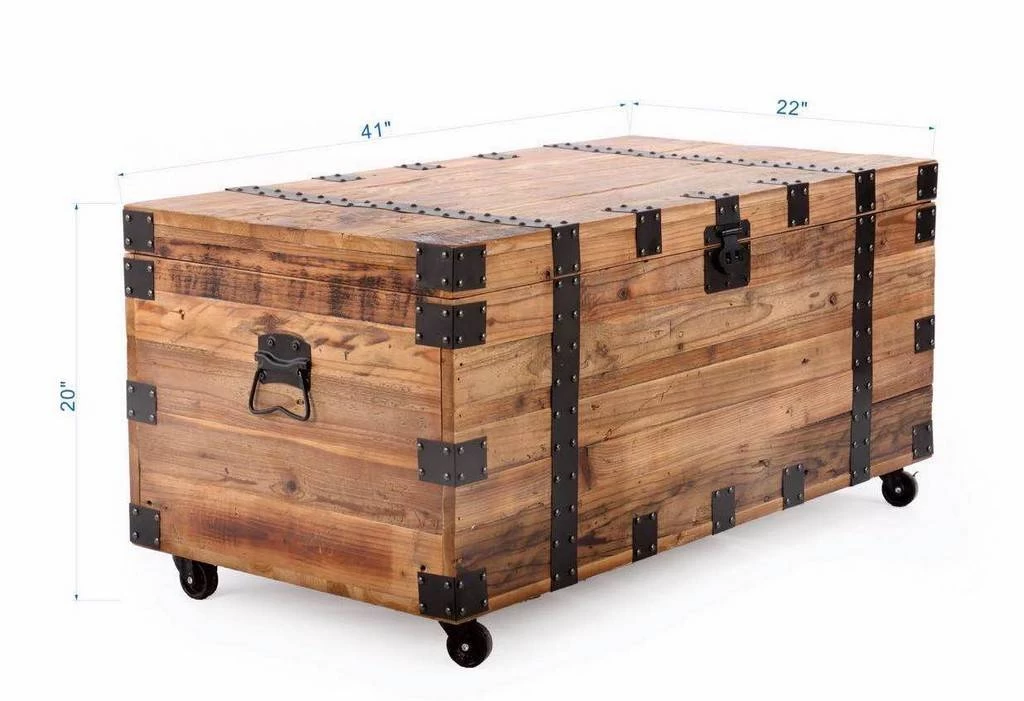Brenton Natural Reclaimed Wood 41" Trunk Table - Belmont Home 5110TR 11 Brenton Natural Reclaimed Wood 41" Trunk Table - Belmont Home 5110TR - Image 11