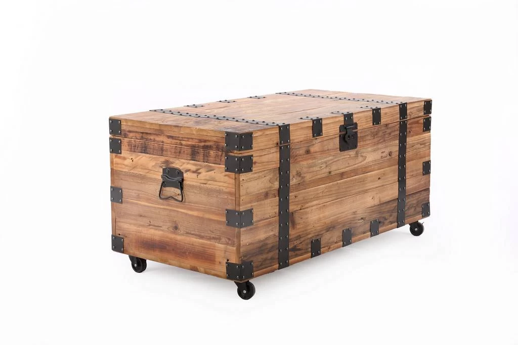 Brenton Natural Reclaimed Wood 41" Trunk Table - Belmont Home 5110TR 1 Brenton Natural Reclaimed Wood 41" Trunk Table - Belmont Home 5110TR