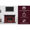 47-In. Sorrento Electric Fireplace With Multi-Color LED Insert And Entertainment Stand In Cherry - Cambridge CAMBR5021-2CHRLED