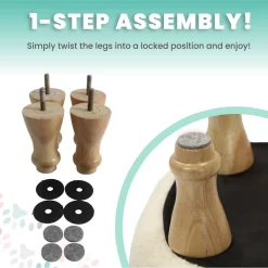 15-In. Seat Height Plush White Unicorn Animal Shape Ottoman - Furniture For Nursery, Bedroom, Playroom, And Living Room Decor - Critter Sitters CSUNIOTT-WHT -Home Haven Deals 3 csuniott wht 4