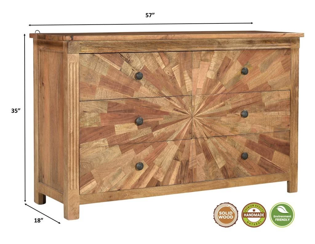 Melvin Ray 6-Drawer Dresser, Natural 8 Melvin Ray 6-Drawer Dresser, Natural - Image 8