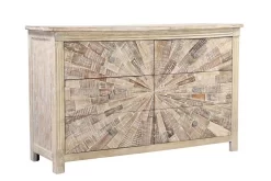 Melvin Ray 6-Drawer Dresser With Distressed Whitewash