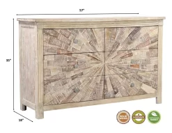 Melvin Ray 6-Drawer Dresser With Distressed Whitewash -Home Haven Deals 311 700504 7