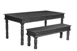 Felix 60" Carved Wood Dining Table In Antique Black - TF431102FE -Home Haven Deals 311 tf431102fe 5