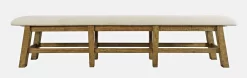 Telluride Rustic Distressed Pine 85" Upholstered Dining Bench - Jofran 1801-85KD