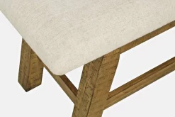 Telluride Rustic Distressed Pine 85" Upholstered Dining Bench - Jofran 1801-85KD -Home Haven Deals 316 1801 85kd 5