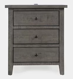 Maxton Contemporary Coastal Distressed Acacia USB Charging Nightstand - Jofran 2150-90