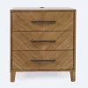 Eloquence Contemporary Modern 28" USB Charging Nightstand With Drawers And Metal Hardware - Jofran 2175-90