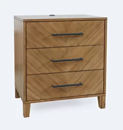 Eloquence Contemporary Modern 28" USB Charging Nightstand With Drawers And Metal Hardware - Jofran 2175-90 -Home Haven Deals 316 2175 90 4