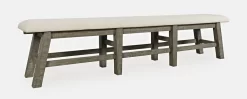 Telluride Rustic Distressed Pine 85" Upholstered Dining Bench - Jofran 2231-85KD -Home Haven Deals 316 2231 85kd 4