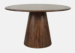 Nash Mid-Century Modern 50" Round Pedestal Dining Table - Jofran 2271-NASH50BTW