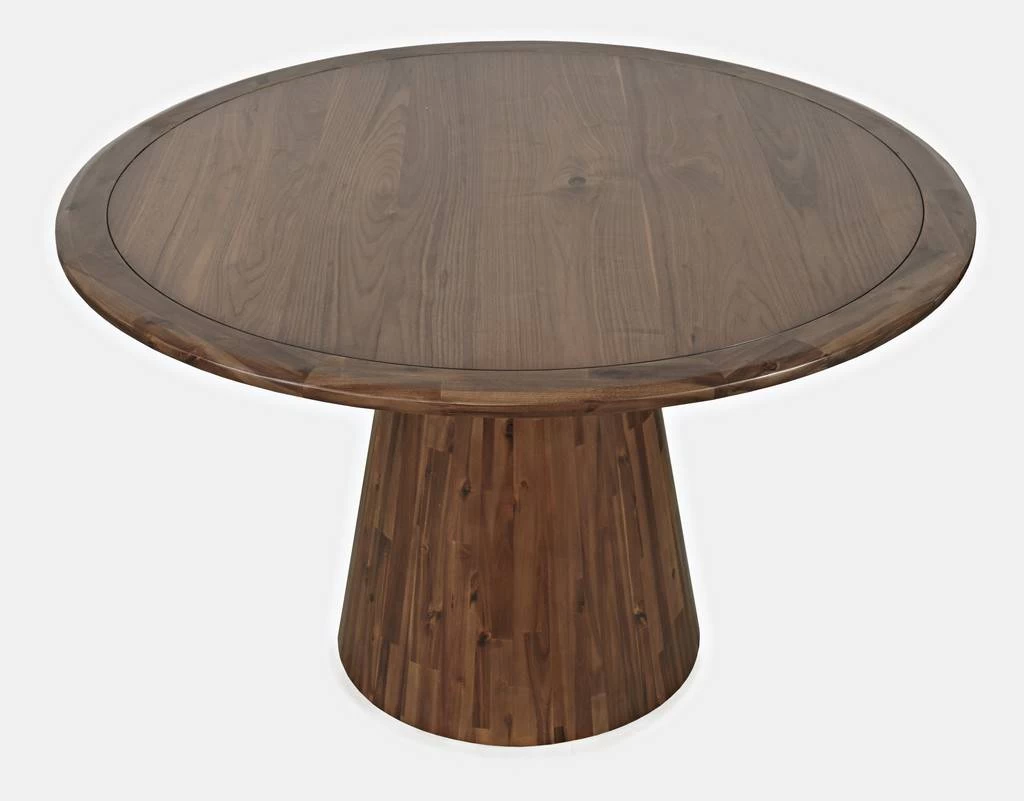 Nash Mid-Century Modern 50" Round Pedestal Dining Table - Jofran 2271-NASH50BTW 3 Nash Mid-Century Modern 50" Round Pedestal Dining Table - Jofran 2271-NASH50BTW - Image 3