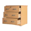 Better Home Products Cindy Wooden 3 Drawer Chest Bedroom Dresser Beech (Maple) - Better Home Products 673400595898