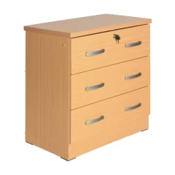 Better Home Products Cindy Wooden 3 Drawer Chest Bedroom Dresser Beech (Maple) - Better Home Products 673400595898 -Home Haven Deals 329 673400595898 2