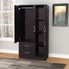 Better Home Products Symphony Wardrobe Armoire Closet With Two Drawers Tobacco - Better Home Products NW337-Tobacco