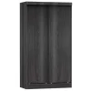 Better Home Products Modern Wood Double Sliding Door Wardrobe In Gray - Better Home Products W40-Gray
