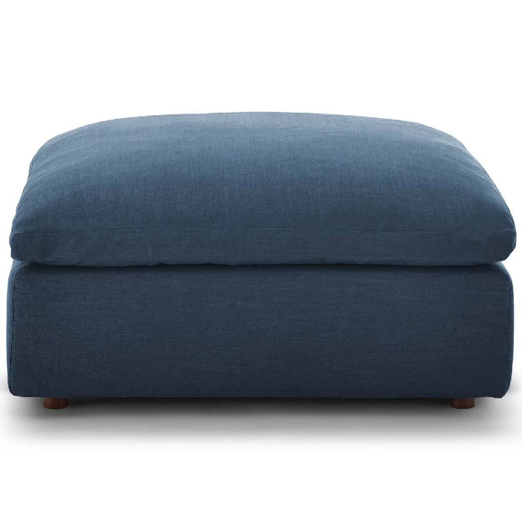 Commix Down Filled Overstuffed Ottoman In Azure - East End Imports EEI-3318-AZU 2 Commix Down Filled Overstuffed Ottoman In Azure - East End Imports EEI-3318-AZU - Image 2