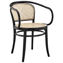 Oliana Wood Dining Armchair In Black