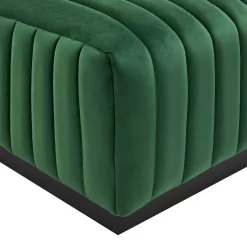 Conjure Channel Tufted Performance Velvet Ottoman In Black/Emerald 7 Conjure Channel Tufted Performance Velvet Ottoman In Black/Emerald -Home Haven Deals 33 eei 5500 blk eme 3