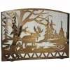 60"W X 40"H Moose Creek Arched Fireplace Screen - Meyda Lighting 113069